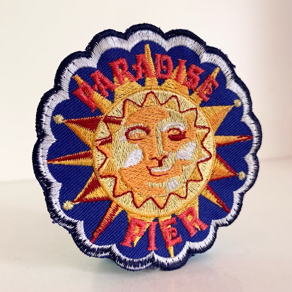 Vintage paradise pier embroidered patch